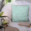 Vichy vert 5mm - Fond blanc