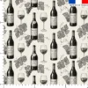 Vin et raisin - Fond écru