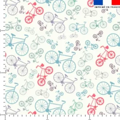 Vélos multicolores - Fond écru