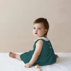 Voile de coton bleu canard