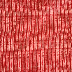 Voile de coton indien rayures lurex motif traits rouges et oranges