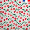 Voile de coton lurex motif cerise