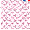 Voile de coton lurex motif noeud rose et coeur
