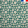 Voile de coton lurex motif petite marguerite rétro vintage
