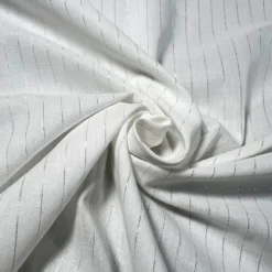 Voile de coton lurex uni blanc