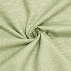 Voile de coton plumetis rectangulaire vert amande