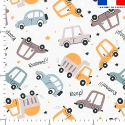Voiture et tracteur - Fond blanc
