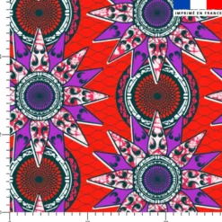 Wax abstrait harmonieux violet et rouge - Fond rouge