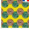 Wax disques oranges et verts - Fond jaune