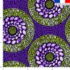 Wax fleur abstraite et spirale violette et verte - Fond noir