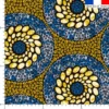 Wax fleur abstraite et spirale jaune et bleue - Fond noir