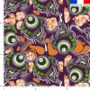Wax forme abstraite orange et vert - Fond violet foncé