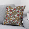 Wax géométrique triangle jaune et rouge - Fond blanc