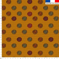 Wax ronds colorés - Fond jaune miel